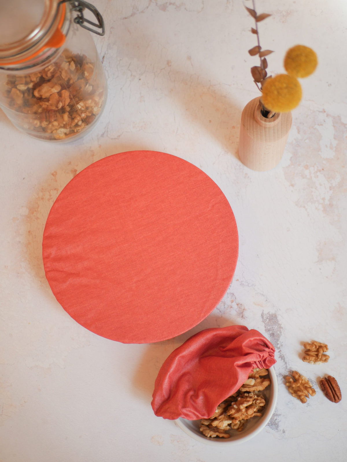 Charlottes à plat lot de 2 - uni corail- Trinquette