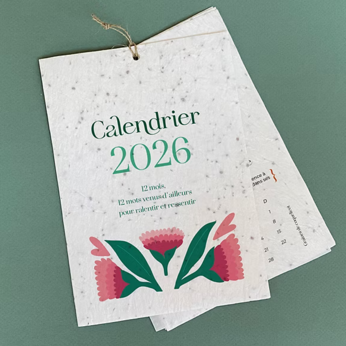 Calendrier à planter 2026 - Format A6