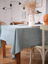 Grande nappe en lin lavé bleu pâle, eucalyptus - Trinquette Atelier